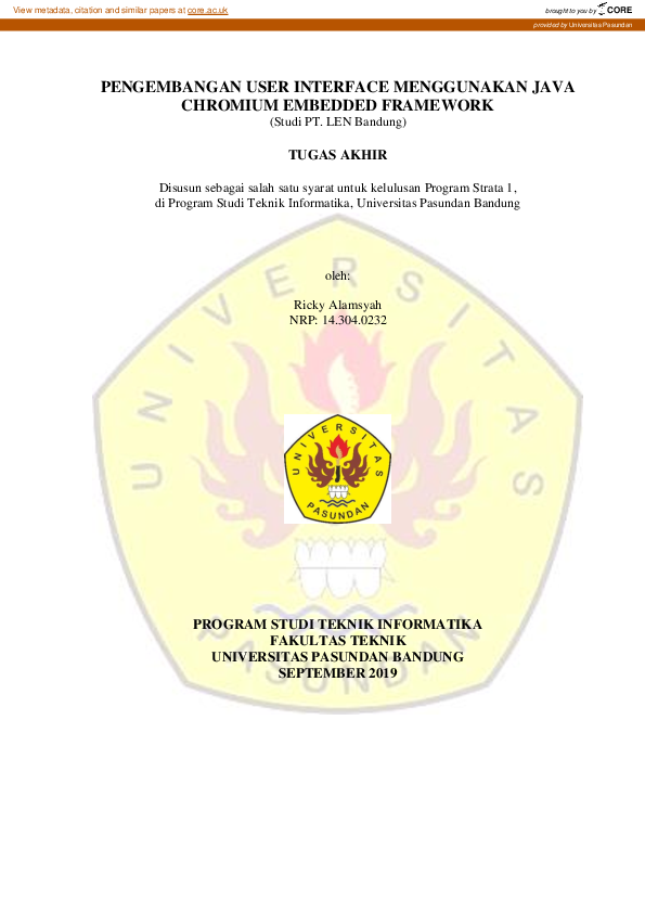 (PDF) PENGEMBANGAN USER INTERFACE MENGGUNAKAN JAVA CHROMIUM EMBEDDED ...