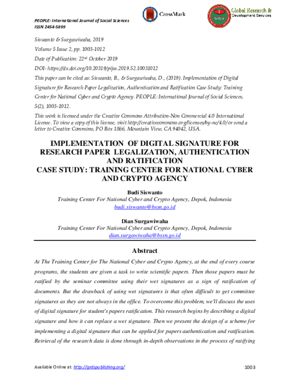 (PDF) Implementation of Digital Signature for Research Paper ...