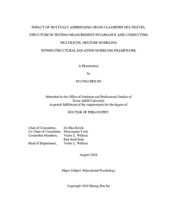 (PDF) Impact of Not Fully Addressing Cross-Classified Multilevel ...