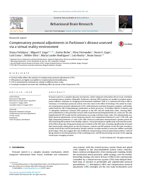 (PDF) Compensatory postural adjustments in Parkinson’s disease assessed ...