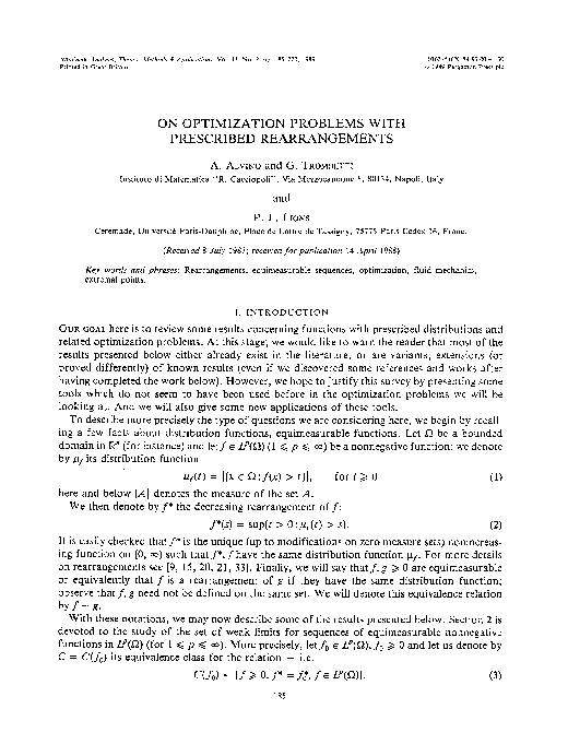 (PDF) On optimization problems with prescribed rearrangements