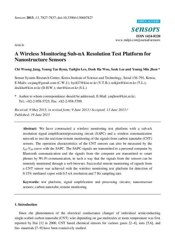 (PDF) A Wireless Monitoring Sub-nA Resolution Test Platform for ...