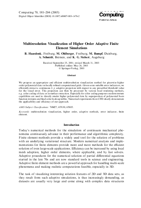(PDF) Multiresolution Visualization of Higher Order Adaptive Finite ...