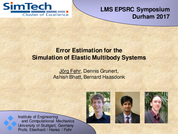 (PDF) Error Estimation for the Simulation of Elastic Multibody Systems