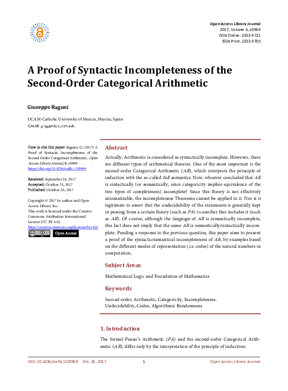 (PDF) A Proof of Syntactic Incompleteness of the Second-Order ...