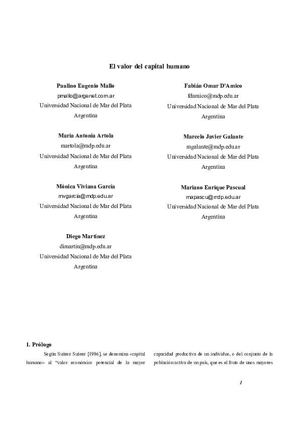 (PDF) El valor del capital humano