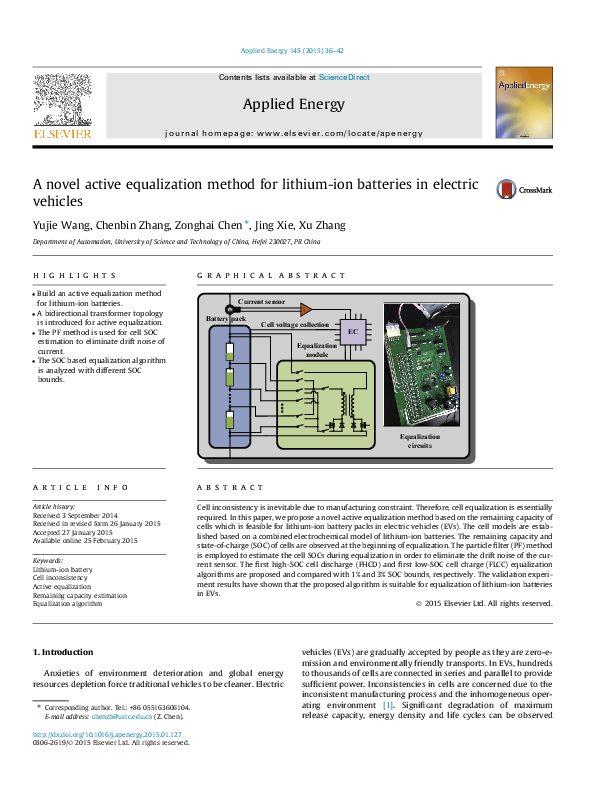 (PDF) A novel active equalization method for lithium-ion batteries in ...