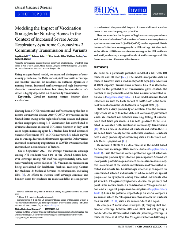 (PDF) Modeling the Impact of Vaccination Strategies for Nursing Homes ...