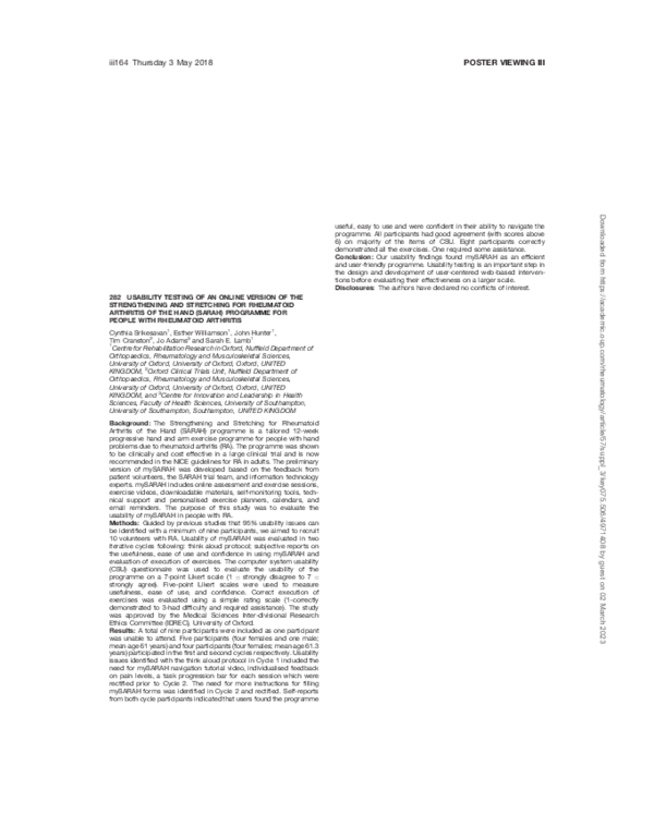 (PDF) Usability Testing of an Online Version of the Strengthening and ...