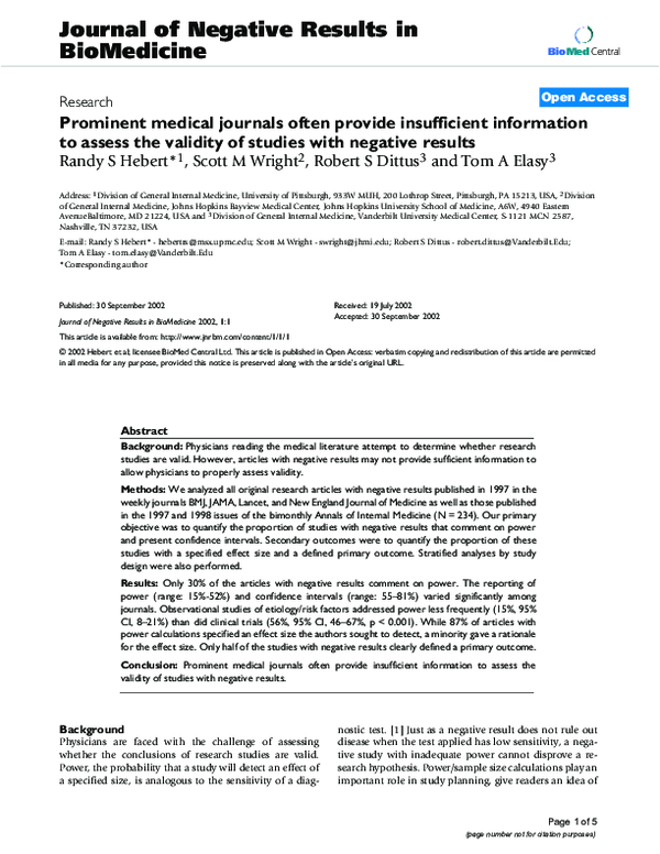 (PDF) Prominent medical journals often provide insufficient information ...