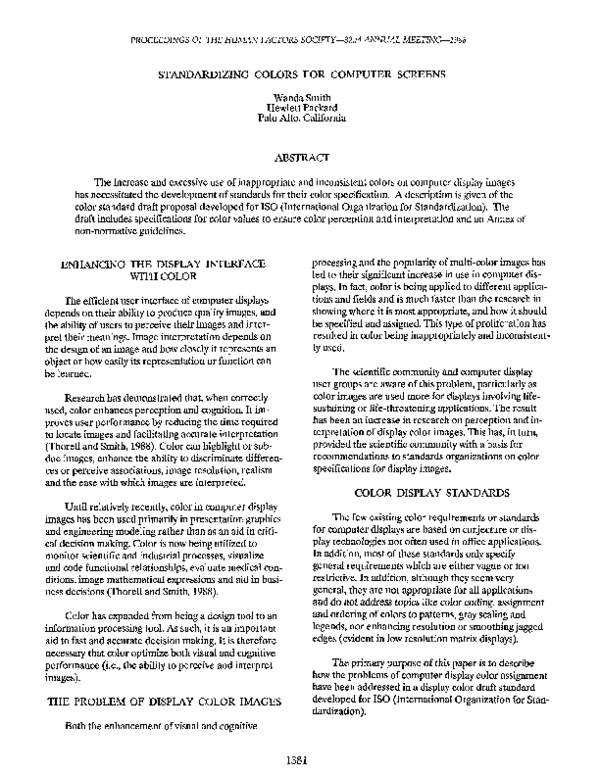 (PDF) Standardizing Colors for Computer Screens