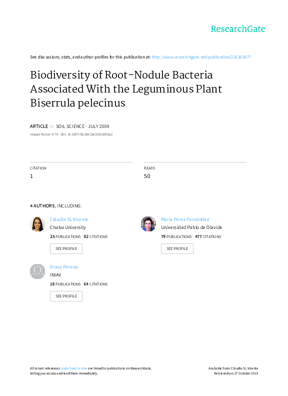 (PDF) Biodiversity of Root-Nodule Bacteria Associated With the ...