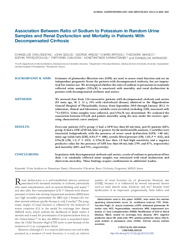 (PDF) Association Between Ratio of Sodium to Potassium in Random Urine ...
