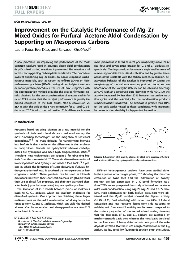 (PDF) Improvement on the Catalytic Performance of Mg-Zr Mixed Oxides ...