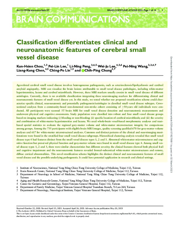 (PDF) Classification differentiates clinical and neuroanatomic features ...