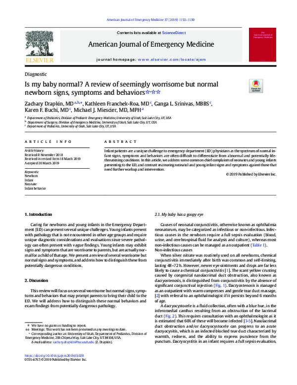 (PDF) Is my baby normal? A review of seemingly worrisome but normal