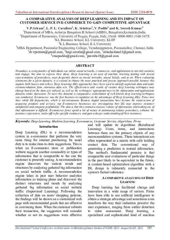 (PDF) A COMPARATIVE ANALYSIS OF DEEP LEARNING AND ITS IMPACT ON ...