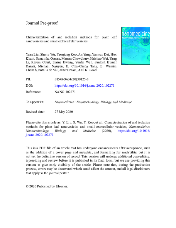 (PDF) Characterization of and isolation methods for plant leaf ...