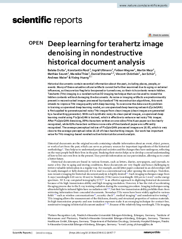 (PDF) Deep learning for terahertz image denoising in nondestructive ...