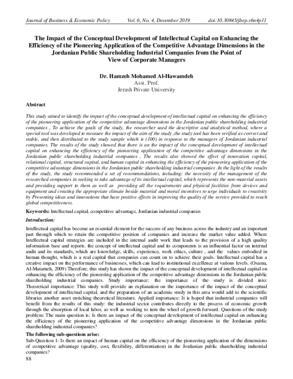 (PDF) The Impact of the Conceptual Development of Intellectual Capital ...