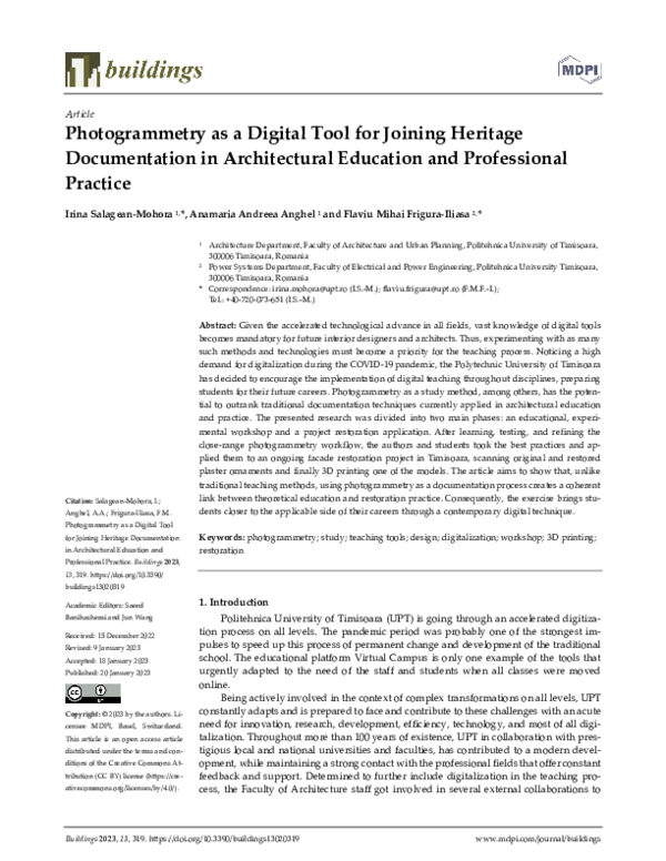 (PDF) Photogrammetry as a Digital Tool for Joining Heritage ...