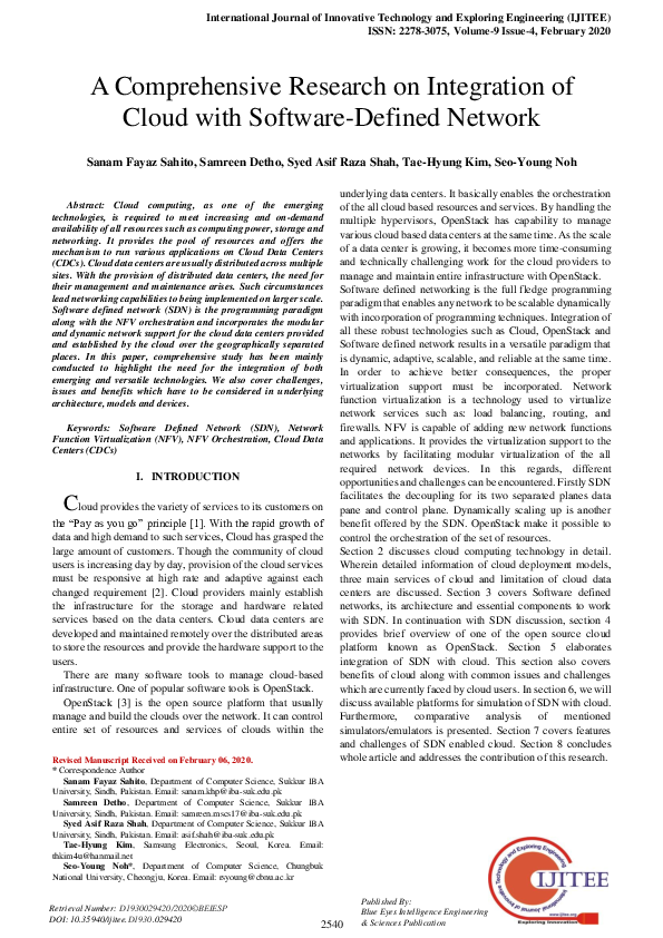 (PDF) A Comprehensive Research on Integration of Cloud with Software ...