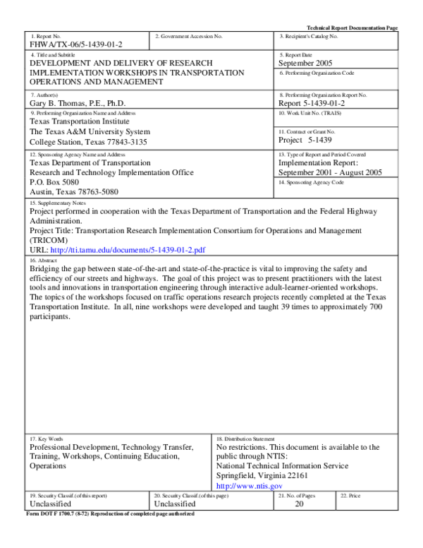 (PDF) Development and Delivery of Research Implementation Workshops in ...