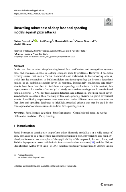 (PDF) Unraveling robustness of deep face anti-spoofing models against ...