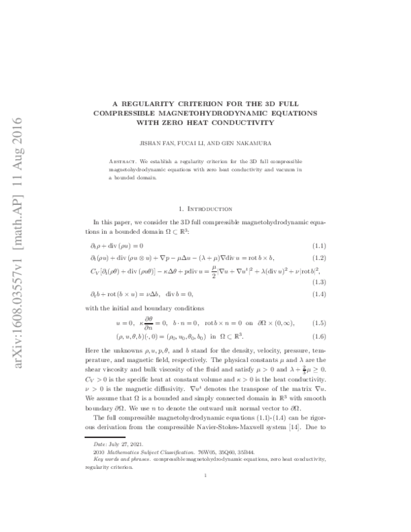 (PDF) A regularity criterion for the 3D full compressible ...