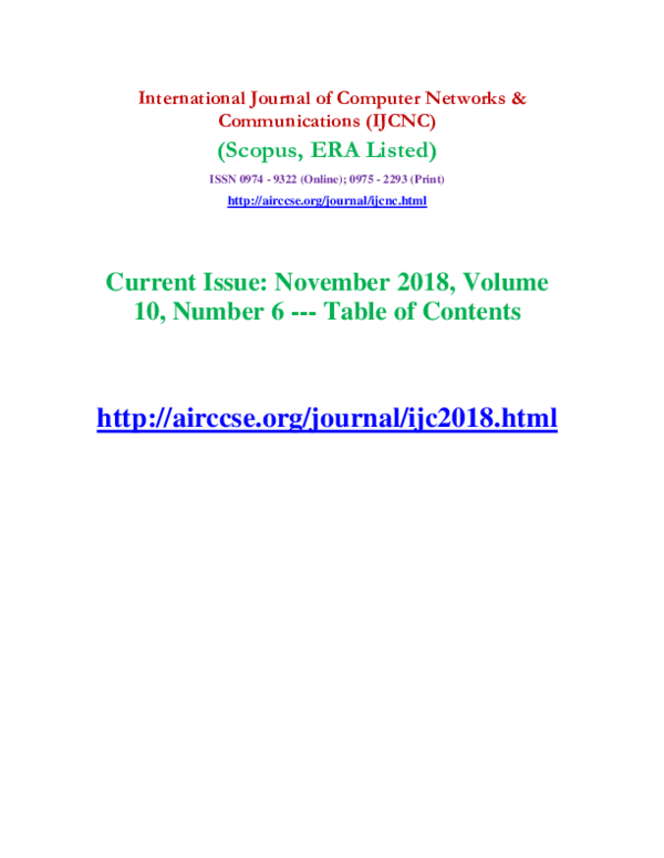 (PDF) International Journal of Computer Networks & Communications ...