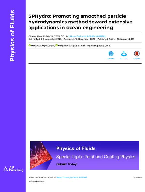 (PDF) SPHydro: Promoting smoothed particle hydrodynamics method toward ...