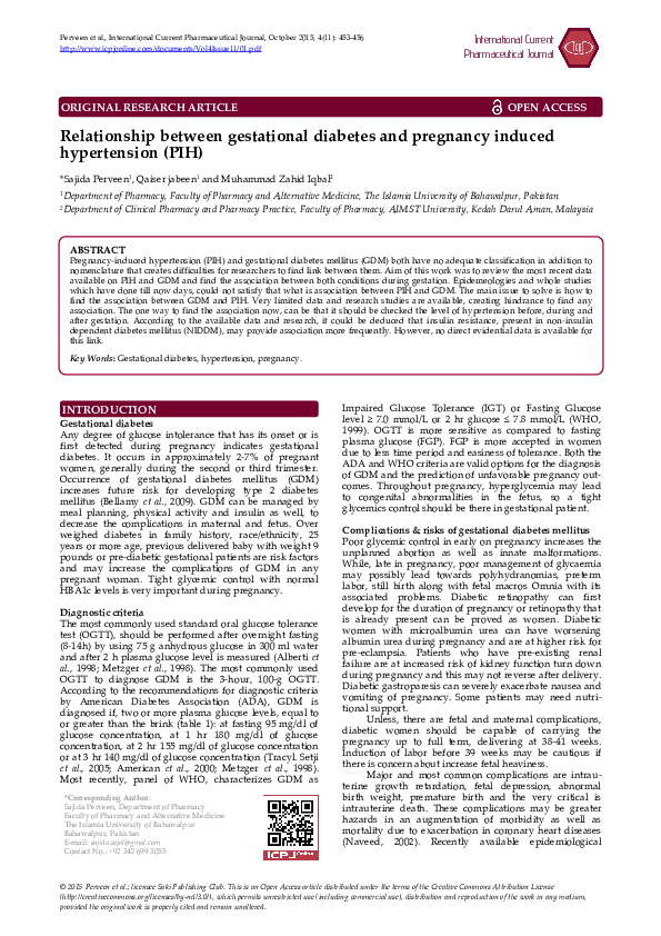 (PDF) Relationship between gestational diabetes and serum trace element ...