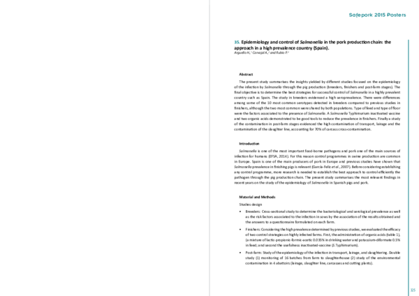 (PDF) Epidemiology and control of Salmonella in the pork production ...