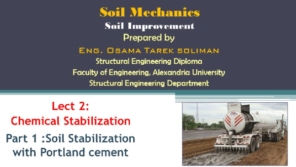 (PDF) Lect 2 Soil Stabilization by Portland cement Part I