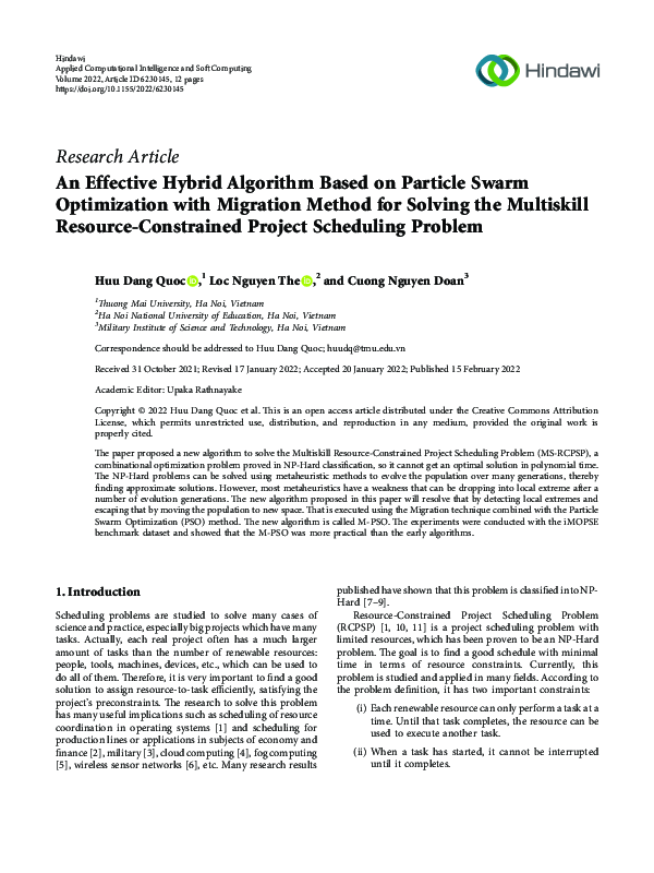 (PDF) An Effective Hybrid Algorithm Based on Particle Swarm ...