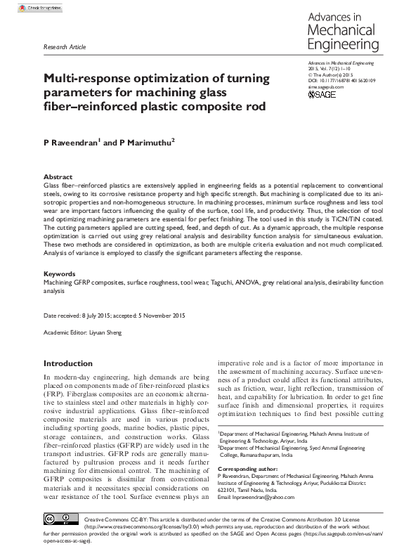 (PDF) Multi-response optimization of turning parameters for machining ...