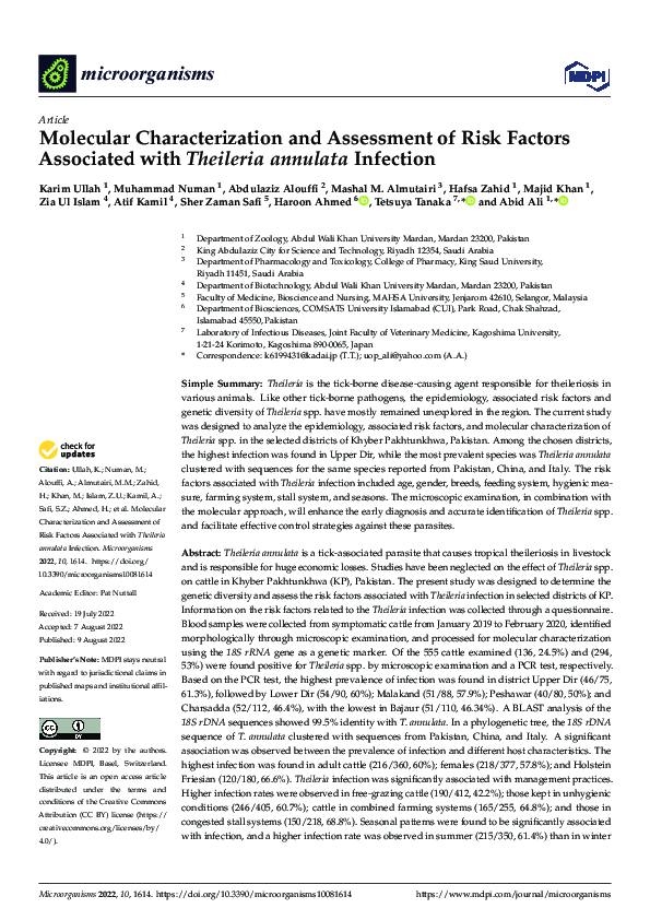 (PDF) Molecular Characterization and Assessment of Risk Factors ...