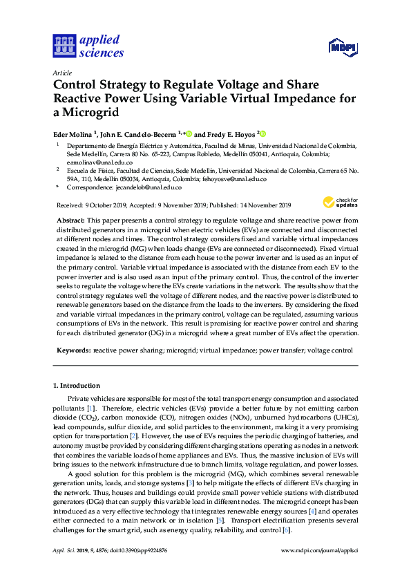 (PDF) Control Strategy to Regulate Voltage and Share Reactive Power ...