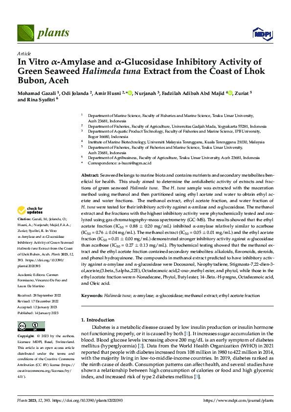 (PDF) In Vitro α-Amylase and α-Glucosidase Inhibitory Activity of Green ...