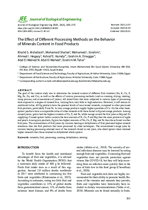 (PDF) The Effect of Different Processing Methods on the Behavior of ...