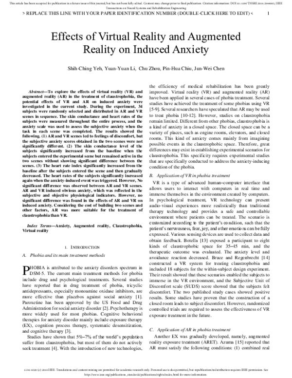 (PDF) Effects of Virtual Reality and Augmented Reality on Visitor ...