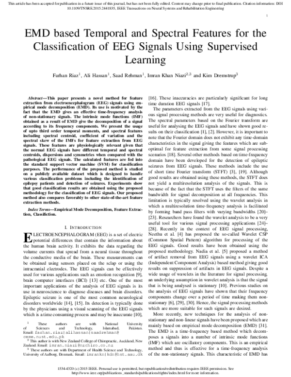 (PDF) EMD Features for EEG Signal Classification