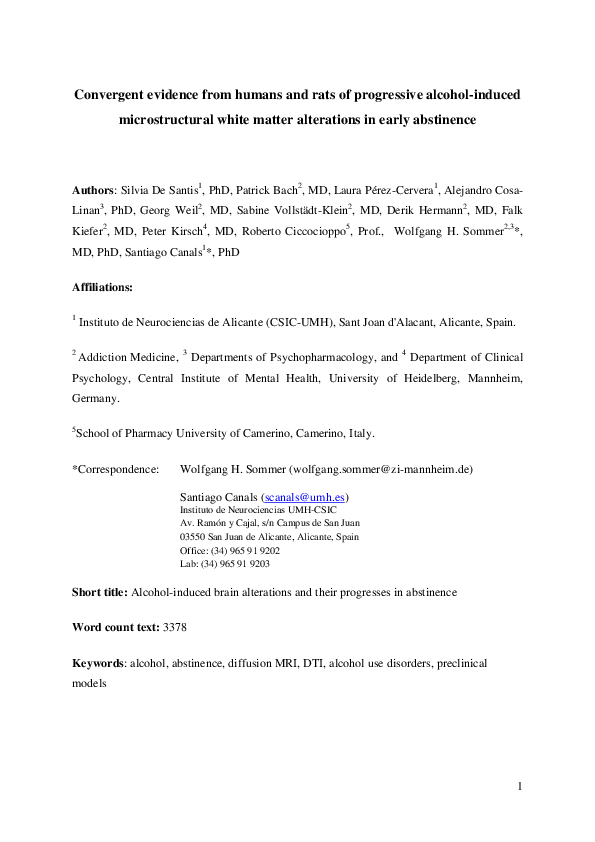 (PDF) Microstructural White Matter Alterations in Men With Alcohol Use ...