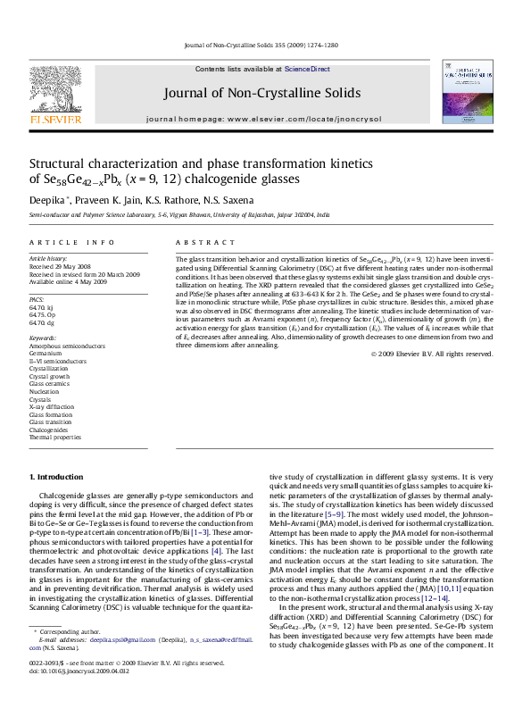 (PDF) Structural characterization and phase transformation kinetics of ...