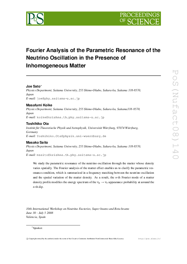(PDF) Matter Profile Effect revisted - Fourier method and others