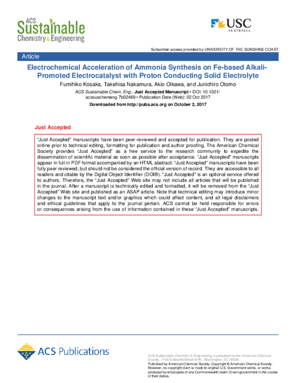 (PDF) Electrochemical Acceleration of Ammonia Synthesis on Fe-Based ...