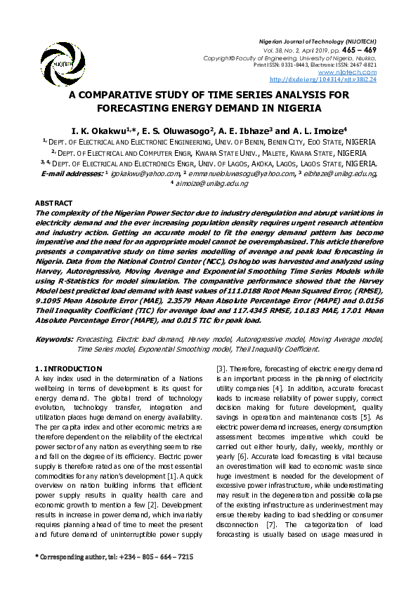 (PDF) A comparative study of time series analysis for forecasting ...