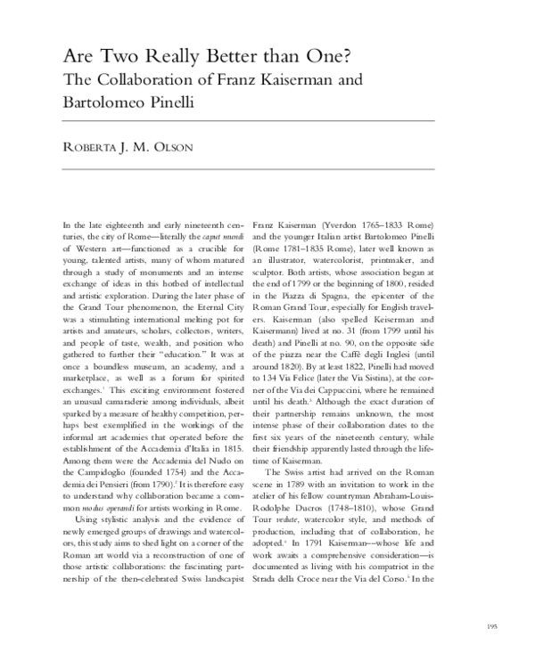 (PDF) Are Two Really Better than One? The Collaboration of Franz ...