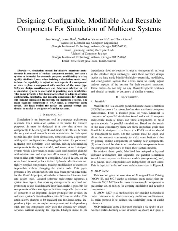 (PDF) Designing Configurable, Modifiable and Reusable Components for ...