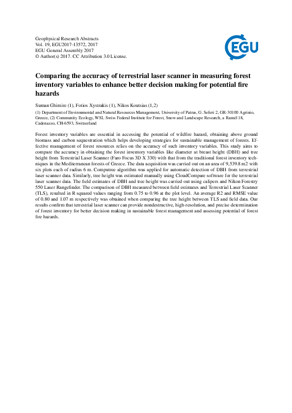 (PDF) Comparing the accuracy of terrestrial laser scanner in measuring ...